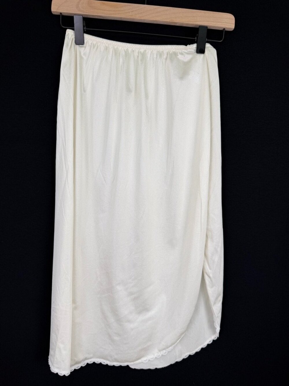 Vintage Warner's Perfect Measure Ivory White Nylon Half Slip Skirt Large 55309